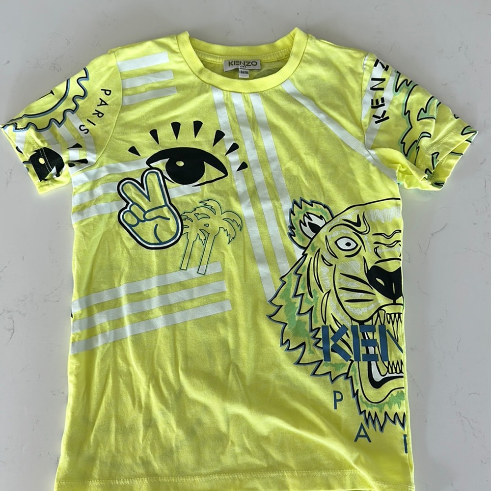 EUC KENZO 💛💚 NEON YELLOW TEE